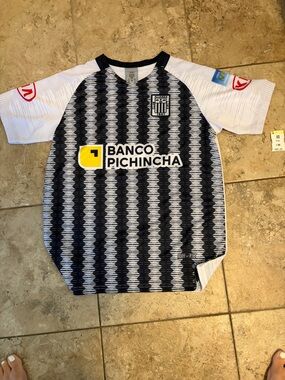 Alianza Lima Kids Black & White Soccer Jersey - Banco Pichincha